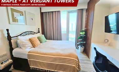 STUDIO FOR LEASE AT MAPLE AT VERDANT TOWERS, PASIG CITY, METRO MANILA