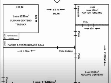 disewakan Gudang siap pakai dekat pintu toll plimbon