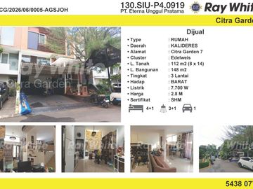 Dijual rumah bagus di Citra garden 7, Jakarta barat
