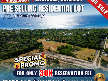 Pre Selling Residential Lot for Sale Located in Bagong Silang Calatagan Batangas RAS