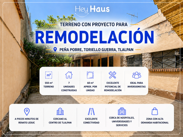 TERRENO EN VENTA EN TORIELLO GUERRA, TLALPAN