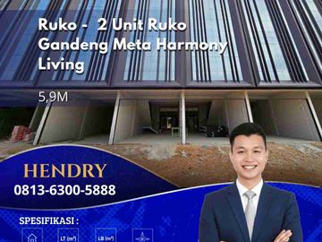 Dijual Cepat 2 Unit Ruko Gandeng Meta Harmony Living Lokasi Bypass Ocarina Ke Golden City
