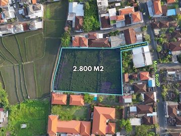 For Lease Yellow Zone Land with Private Access near Babakan, Canggu