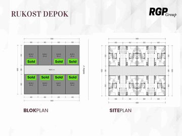 Jual Kos Baru ( 1 Lagi) Kosan 6 Kamar + 6 KM Dekat Kampus UI Kota Depok Margonda