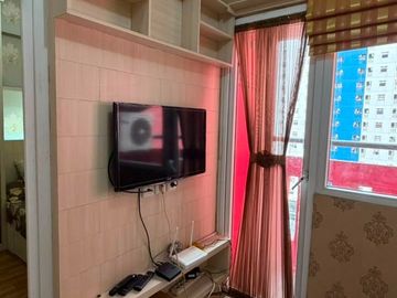 2 KAMAR FULL FURNISHED APARTEMEN GREEN PRAMUKA CITY TOWER BOUGENVILLE PERBULAN INCLUDE MAINTANCE