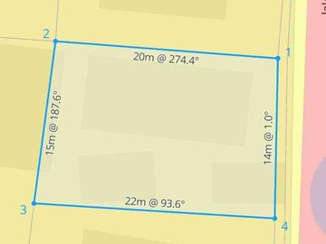 Tanah 293m2 jln Utama persada Kerobokan Badung Bali