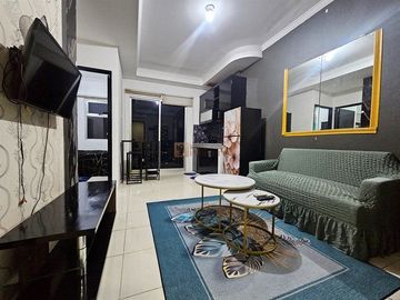 Termurah Siap Jual Rugi! Dijual Apartemen Mediterania Garden Residences Medit 2, 2BR Hoek Furnished Nyaman Siap Huni Hanya Jalan Kaki Ke Mall CP