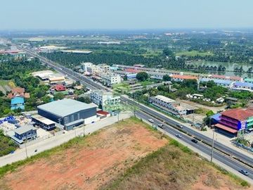 ที่ดินติดถนน บ้านแพ้ว–พระประโทน เนื้อที่ 8-2-14.70 ไร่ ใกล้พระราม 2 สมุทรสาคร