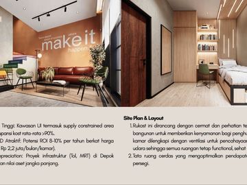 JUAL Kosan UI (10 KAMAR Dekat KAMPUS UI) Kost FULL FURNISHED di Kukusan Beji Depok (SCI)