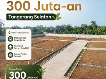 Tanah Kavling 300 Jutaan Dekat Pemkot Tangerang Selatan, Terima SHM Pecah