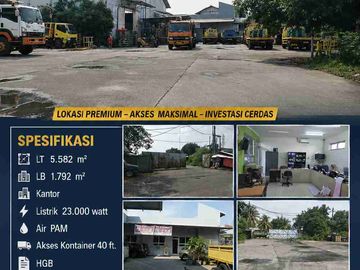 Dijual Gudang Luas 5.582m² di Rorotan Cakung Jakarta Utara