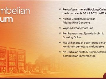 Ruko Strozzi Commercial 4,1M Terlaris! Now Launching Get Privillage NUP