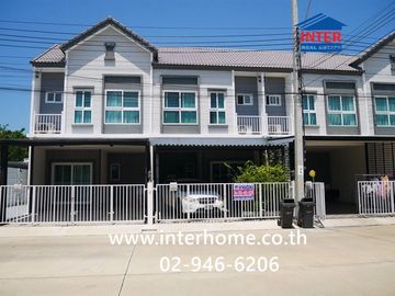 Two-story townhome, 18.9 sq.wah, Siwarom Village, Sukhumvit-Bang Pu 58, near Bang Pu Municipality, Soi Bang Pu Municipality 58, Old Sukhumvit Road, Sr