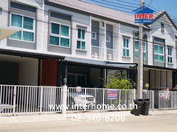 Two-story townhome, 18.9 sq.wah, Siwarom Village, Sukhumvit-Bang Pu 58, near Bang Pu Municipality, Soi Bang Pu Municipality 58, Old Sukhumvit Road, Sr