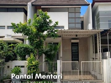 Rumah Pantai Mentari MINIMALIS, SIAP HUNI, ROW JALAN 3 MOBIL