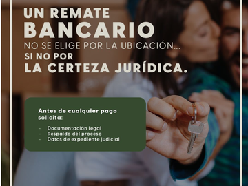 REMATE BANCARIO CASA ARBOLEDAS ATIZAPAN DE ZARAGOZA