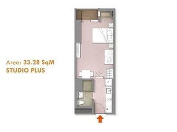 Sea View Studio Plus with Balcony for Sale in Mandani Bay Quay Tower 1