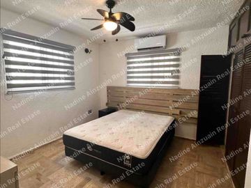 SE RENTA DEPARTAMENTO AMUEBLADO Y REMODELADO. LISTO PARA OCUPAR! MUY CENTRICO, POR AV. KABAH Y LA LUNA. 2 RECÁMARAS, 1.5 BAÑOS.