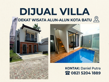 Satu-Satunya di Batu Villa Modern Tropical Javanese Mewah — Hanya 2 Menit ke Alun-Alun kota batu