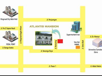 JUAL VILLA BARU ATLANTIS MANSION JALAN SETIABUDI MEDAN