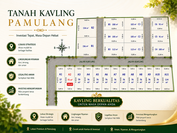 Kavling Pamulang, 5 Menit ke Kantor Walikota Tangsel, SHM Terjamin