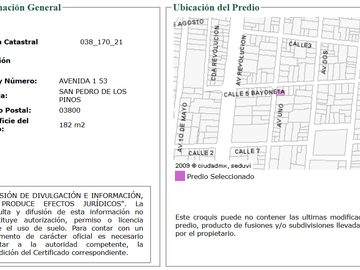 CASA EN REMATE, UBICADA EN SAN PEDRO DE LOS PINOS, BENITO JUÁREZ