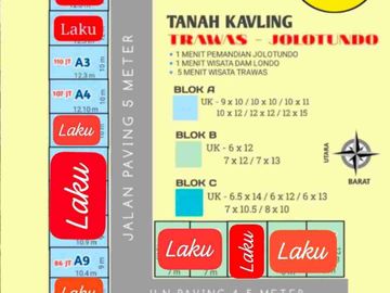 Sisa 3 Unit Tanah Murah siap Bangun di Trawas Jolotundo, Mojosari, Mojokerto