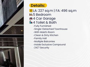 Luxury Furnished 3-Storey Single-Detached Townhouse for Sale in New Manila, Quezon City