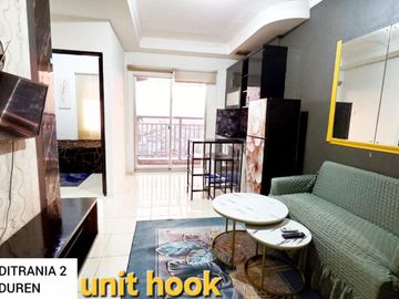 Jual Cepat Apartemen 2 BR Mediterania Garden Residence 2 Fully Furnished  Dekat Tanjung Duren dan Grogol - CASH ONLY