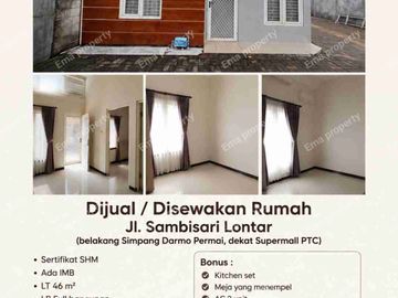 Dijual / disewakan rumah di Sambisari dekat Supermall Pakuwon