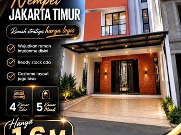 RUMAH MURAH MEWAH 3 LANTAI SIAP HUNI BISA CASH ATAU KPR TANPA DP BINTARA JAYA BEKASI  BARAT