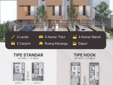 RUMAH MURAH MEWAH 3 LANTAI SIAP HUNI BISA CASH ATAU KPR TANPA DP BINTARA JAYA BEKASI  BARAT