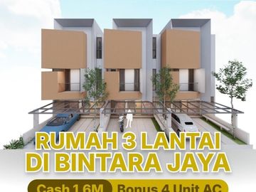 RUMAH MURAH MEWAH 3 LANTAI SIAP HUNI BISA CASH ATAU KPR TANPA DP BINTARA JAYA BEKASI  BARAT