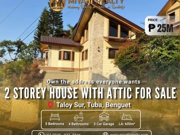 25M 5BR | Ready For Occupancy 2-Storey House with Attic Fo Sale in Taloy Sur, Tuba Benguet - LSS