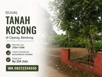 Kavling Tanah Siap Bangun Sagaracipta Pacet Ciparay Bandung 270 m2 Strategis SHM Pecah