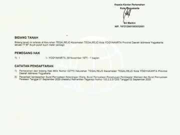 Tanah Strategis Prospektif di Tegalrejo Kodya#Kode : TP 070