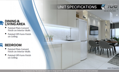 Ice Tower - For Sale Studio 21.87 sqm Unit in Mall of Asia Complex, Pasay City