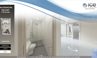 Ice Tower - For Sale 2 Bedroom 36.08 sqm End Unit in Mall of Asia Complex, Pasay City