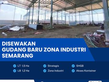 Disewakan Gudang Baru Zona Industri Lokasi Semarang Luas 1,5 Ha