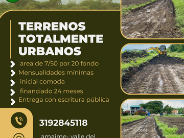 LOTES EN AMAIME DESDES 150m2 EN $60 MILLONES