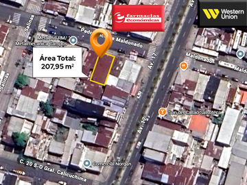 Venta de Terreno con Casa Antigüa Para Inversión - Calle Maldonado y La 17, Guayaquil