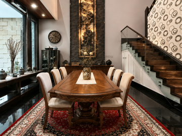 Luxury House Fully Furnished dengan Private Swimming Pool di Pondok Indah Jakarta Selatan BTC 16233 OC