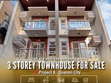 Townhouse For Sale in Project 8, near Vertis North,Trinoma Mall, EDSA Muñoz Quezon City SD