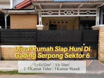 DIJUAL RUMAH DI SEKTOR 6 ( belakang cluster michellia ) GADING SERPONG