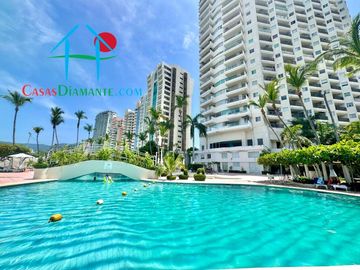 Departamento de playa con terraza y vista al mar