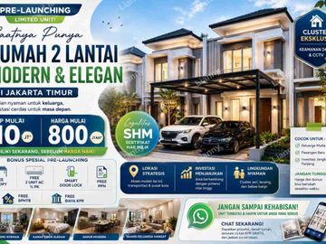 DP Cukup 10 JT sudah bisa rumah baru di jakarta timur dekat Aeon mall cakung
