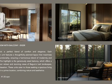Upscale 2 Bedroom Unit with/ balcony for sale | Baguio City walking distance to Mines View | 101.15 sqm | 37M Cash | Rent to Own terms also applicable