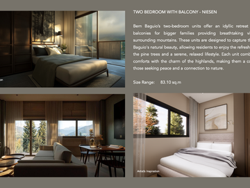 Upscale 2 Bedroom Unit with/ balcony for sale | Baguio City walking distance to Mines View | 101.15 sqm | 37M Cash | Rent to Own terms also applicable