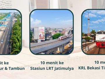Rumah GJR Jatimulya Tambun Selatan, Dekat Tol Lrt, Murah, 2 LANTAI Baru di Bekasi Dijual