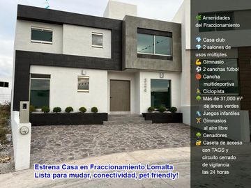 Casa en Venta en Fracc. Lomalta, Morelia! 🌳✨  Vive en un exclusivo fraccionamiento con amplias áreas verdes, seguridad y amenidades para la familia